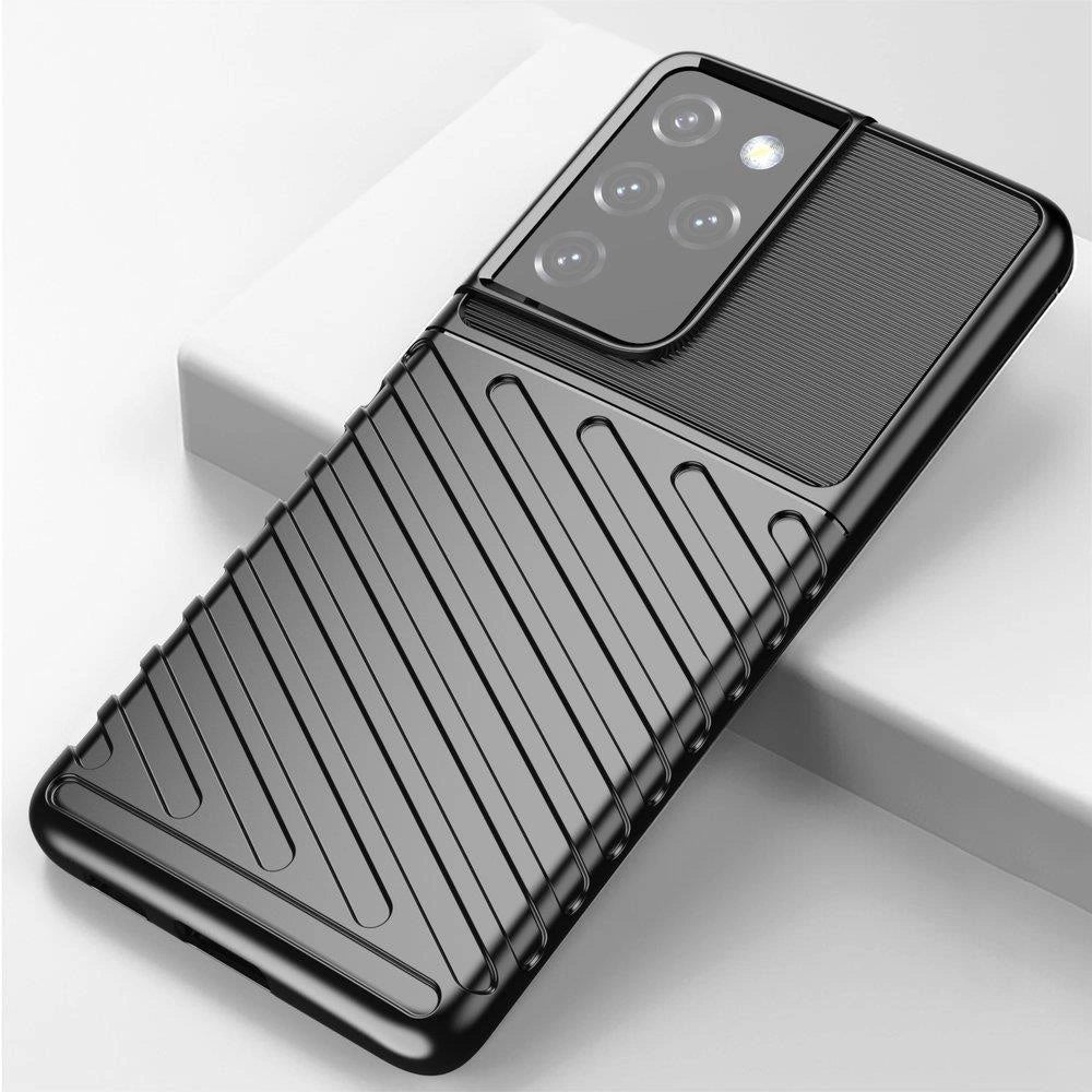 Thunder Case til Samsung Galaxy S23 Ultra silikone rustning case sort