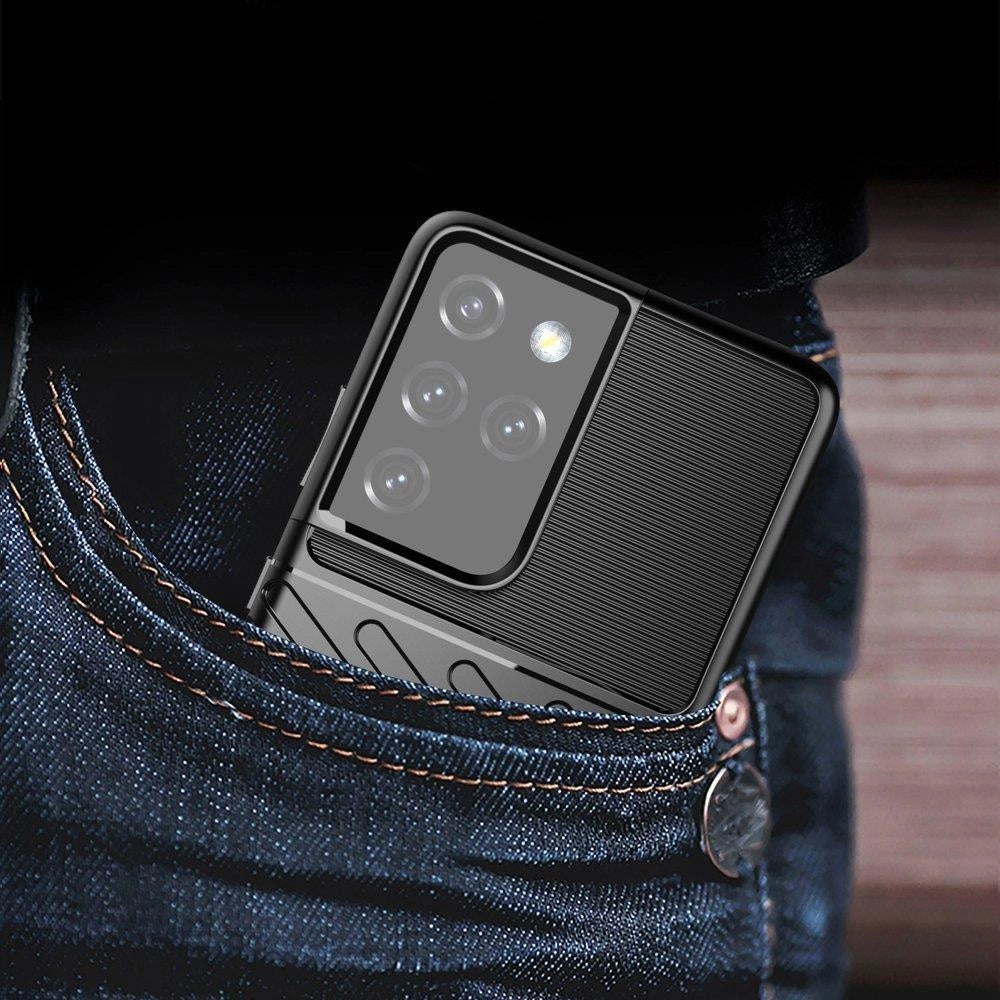 Thunder Case til Samsung Galaxy S23 Ultra silikone rustning case sort