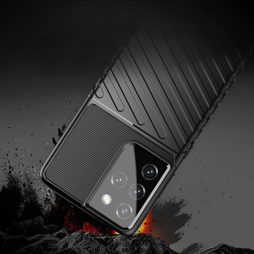 Thunder Case til Samsung Galaxy S23 Ultra silikone rustning case sort