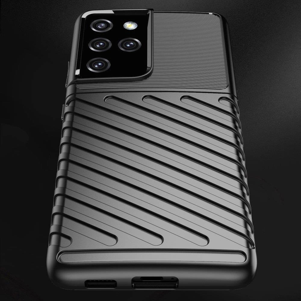 Thunder Case til Samsung Galaxy S23 Ultra silikone rustning case sort