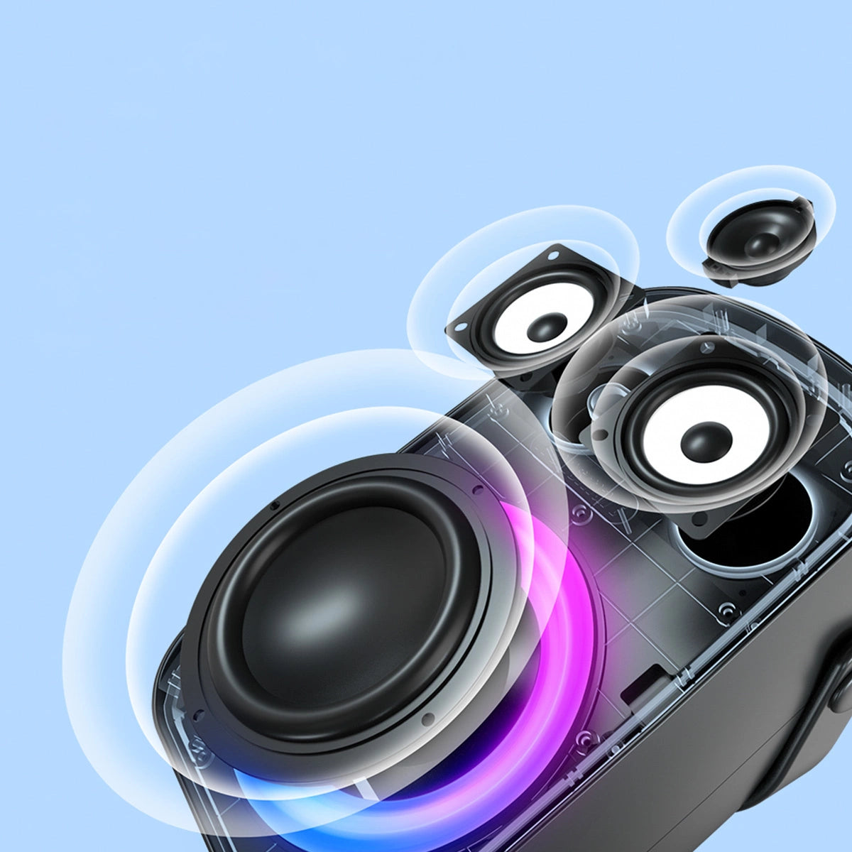 Tronsmart Halo 100 trådløs Bluetooth-højttaler 60W sort