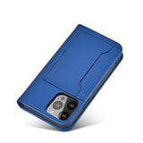 Magnet Card Case til Samsung Galaxy S23 flip cover tegnebog stativ blå