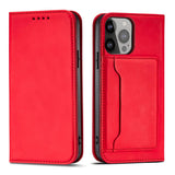 Magnetkort Hylde Hylde til Samsung Galaxy S23+ flip cover tegnebog stativ rød