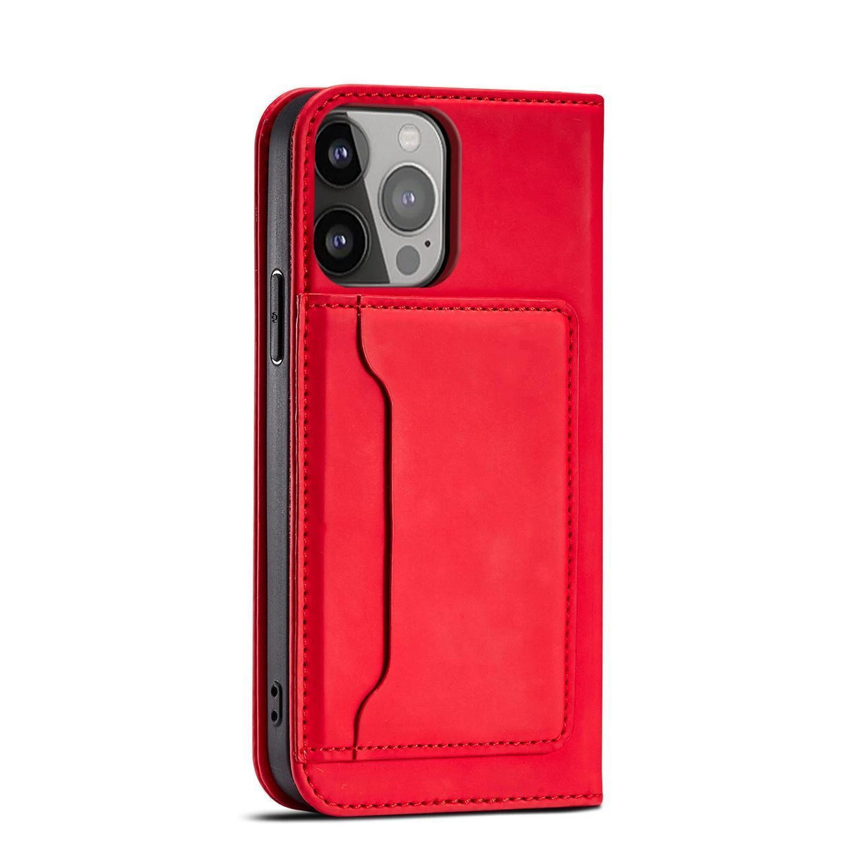 Magnet Card Case til Samsung Galaxy S23 Ultra flip cover tegnebog stativ rød