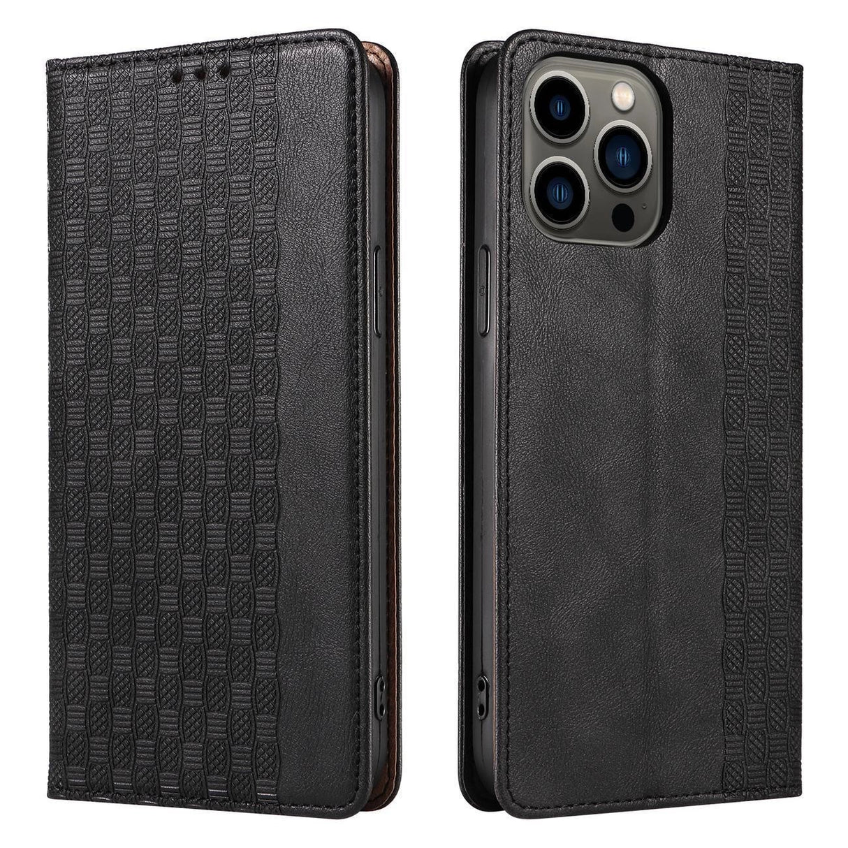 Magnet Strap Case til Samsung Galaxy S23 Flip Wallet Mini Lanyard Stand Sort