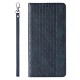 Magnet Strap Case Case for Samsung Galaxy S23 Flip Wallet Mini Lanyard Stand Blå