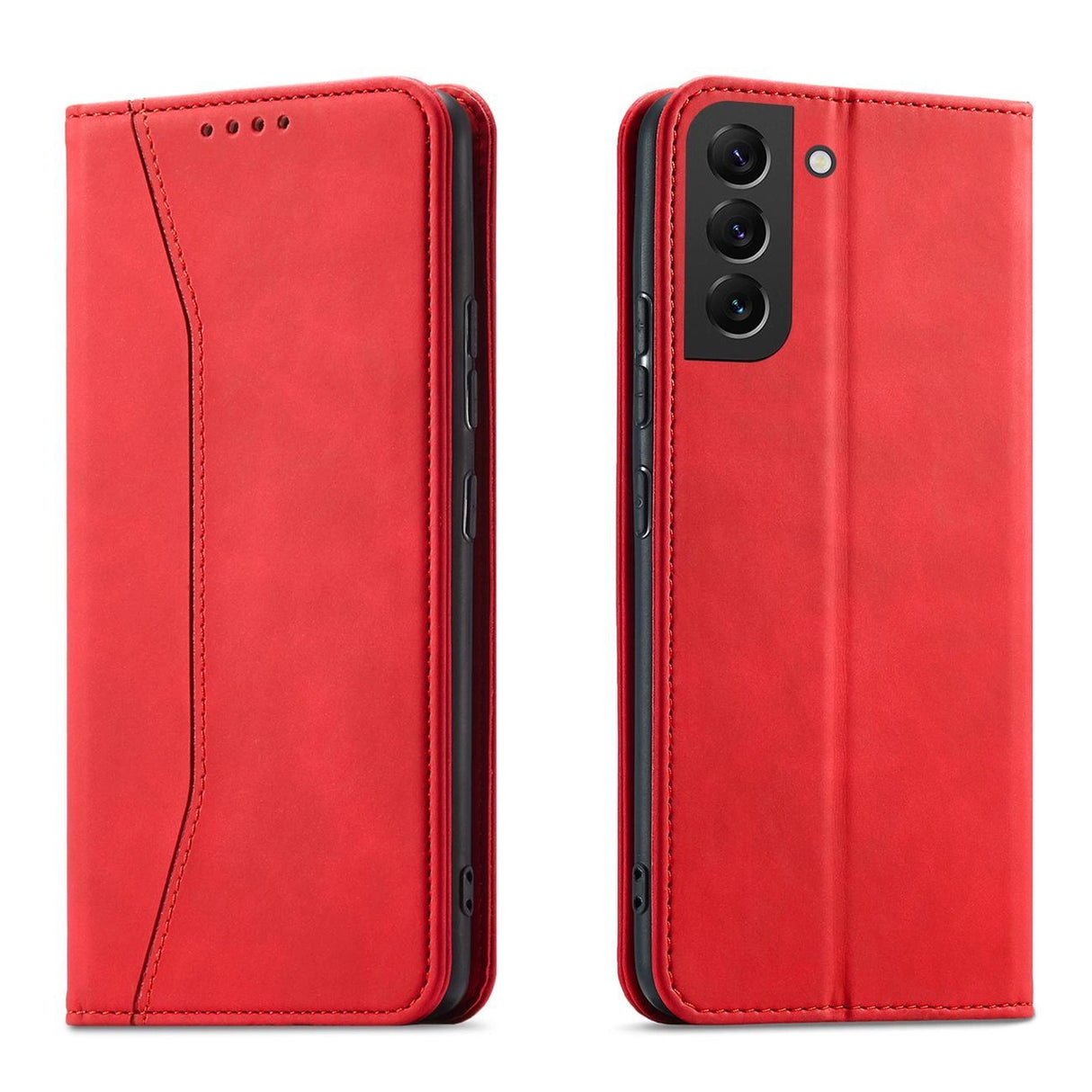 Magnet Fancy Case til Samsung Galaxy S23+ flip cover tegnebog stativ rød