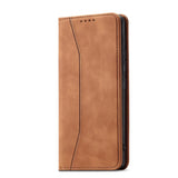 Magnet Fancy Case til Samsung Galaxy S23+ flip cover tegnebog stativ brun