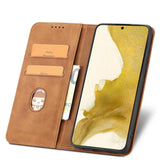 Magnet Fancy Case til Samsung Galaxy S23+ flip cover tegnebog stativ brun