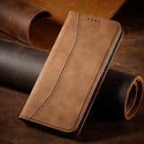 Magnet Fancy Case til Samsung Galaxy S23+ flip cover tegnebog stativ brun