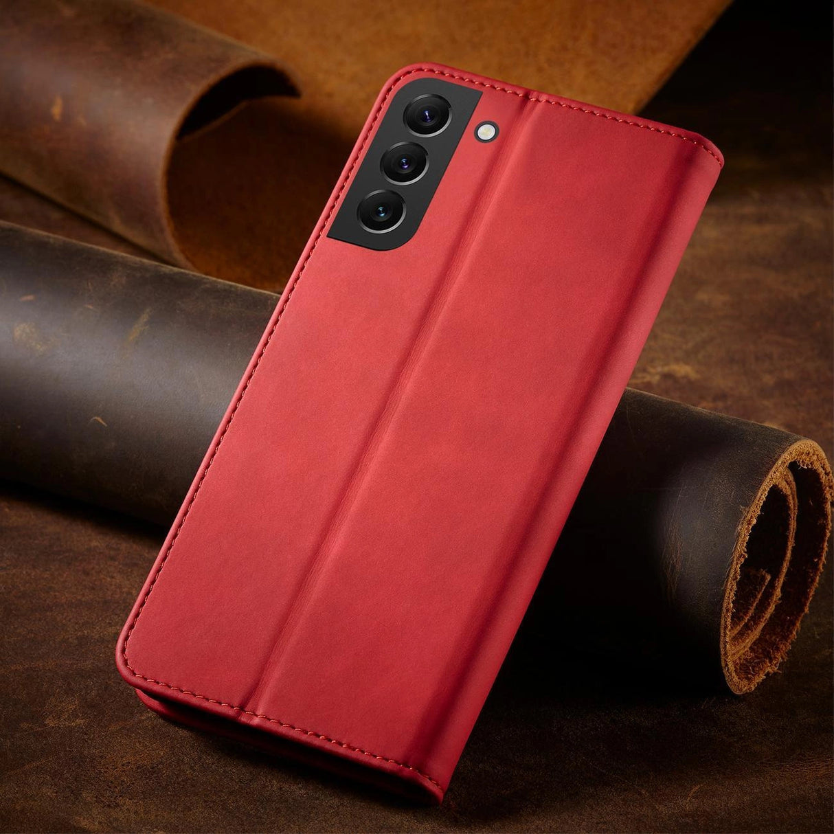 Magnet Fancy Case til Samsung Galaxy S23 Ultra Cover med Flip Stand Wallet Red