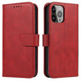 Magnet Case Case for Samsung Galaxy S23+ flip cover tegnebog stativ rød