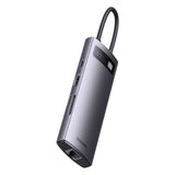 HUB 8in1 Baseus StarJoy USB-C til USB-C PD / 3x USB-A / HDMI / RJ-45 / SD TF - grå