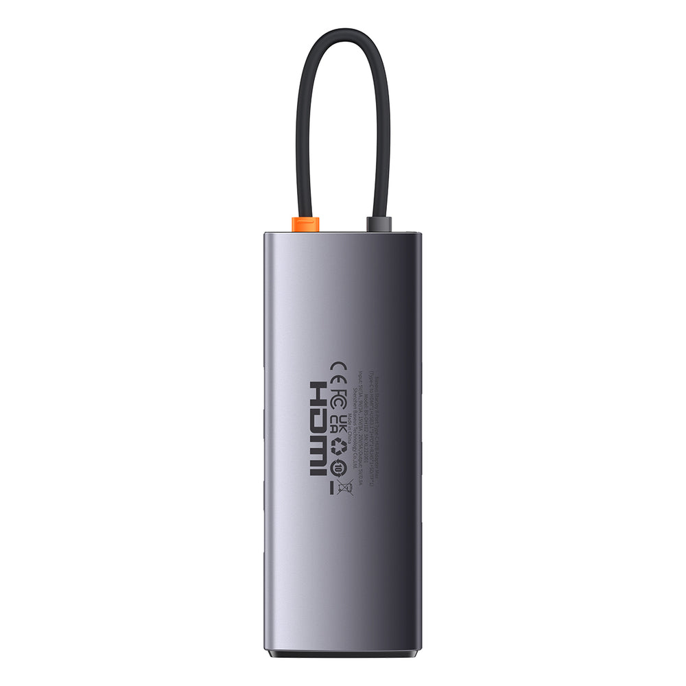 HUB 8in1 Baseus StarJoy USB-C til USB-C PD / 3x USB-A / HDMI / RJ-45 / SD TF - grå