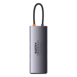 HUB 8in1 Baseus StarJoy USB-C til USB-C PD / 3x USB-A / HDMI / RJ-45 / SD TF - grå