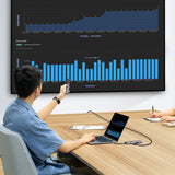 HUB 8in1 Baseus StarJoy USB-C til USB-C PD / 3x USB-A / HDMI / RJ-45 / SD TF - grå