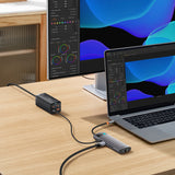 HUB 8in1 Baseus StarJoy USB-C til USB-C PD / 3x USB-A / HDMI / RJ-45 / SD TF - grå