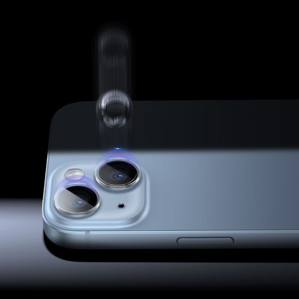 Baseus hærdet glas til iPhone 14 / iPhone 14 Plus kamera linser gennemsigtige + rengøring kit
