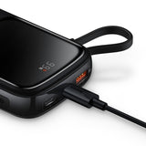 Powerbank 10000mAh 20W Baseus Qpow Pro Overseas Edition + USB C 3A Cable - Black