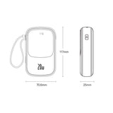 Powerbank 10000mAh 20W Baseus Qpow Pro Overseas Edition + USB C 3A Kabel - sort