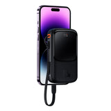 Powerbank 10000mAh 20W Baseus Qpow Pro Overseas Edition + USB C 3A Cable - Black