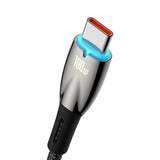 Baseus Glimmer Series Hurtig opladningskabel USB-A - USB-C 100W 480Mbps 1m sort