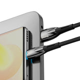 Baseus Glimmer Series Hurtig opladningskabel USB-A - USB-C 100W 480Mbps 1m sort