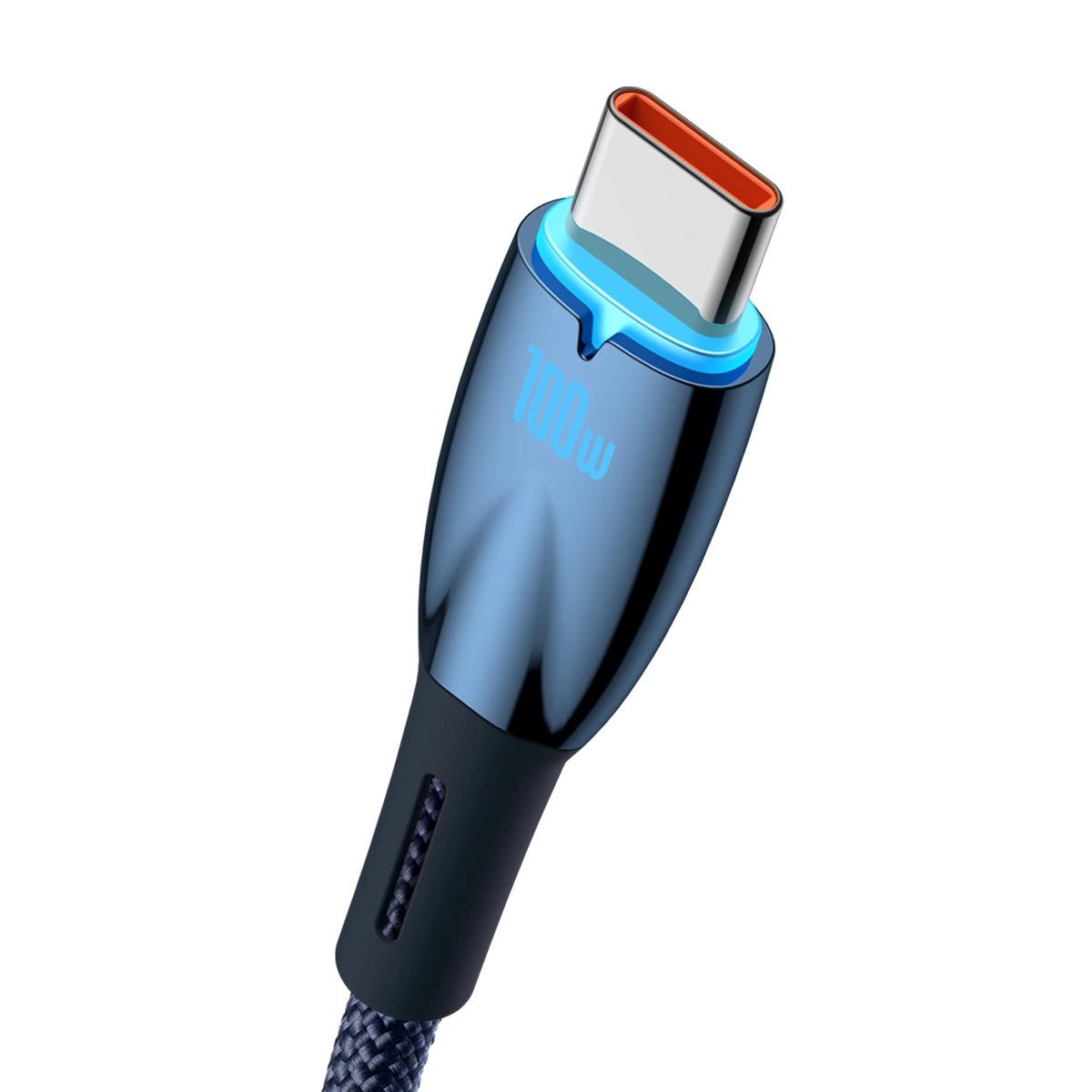 Baseus Glimmer Series hurtigopladningskabel USB-A - USB-C 100W 480Mbps 1m blå