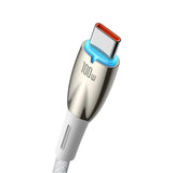 Baseus Glimmer Series hurtigopladningskabel USB-A - USB-C 100W 480Mbps 1m hvid