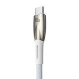 Baseus Glimmer Series hurtigopladningskabel USB-A - USB-C 100W 480Mbps 1m hvid