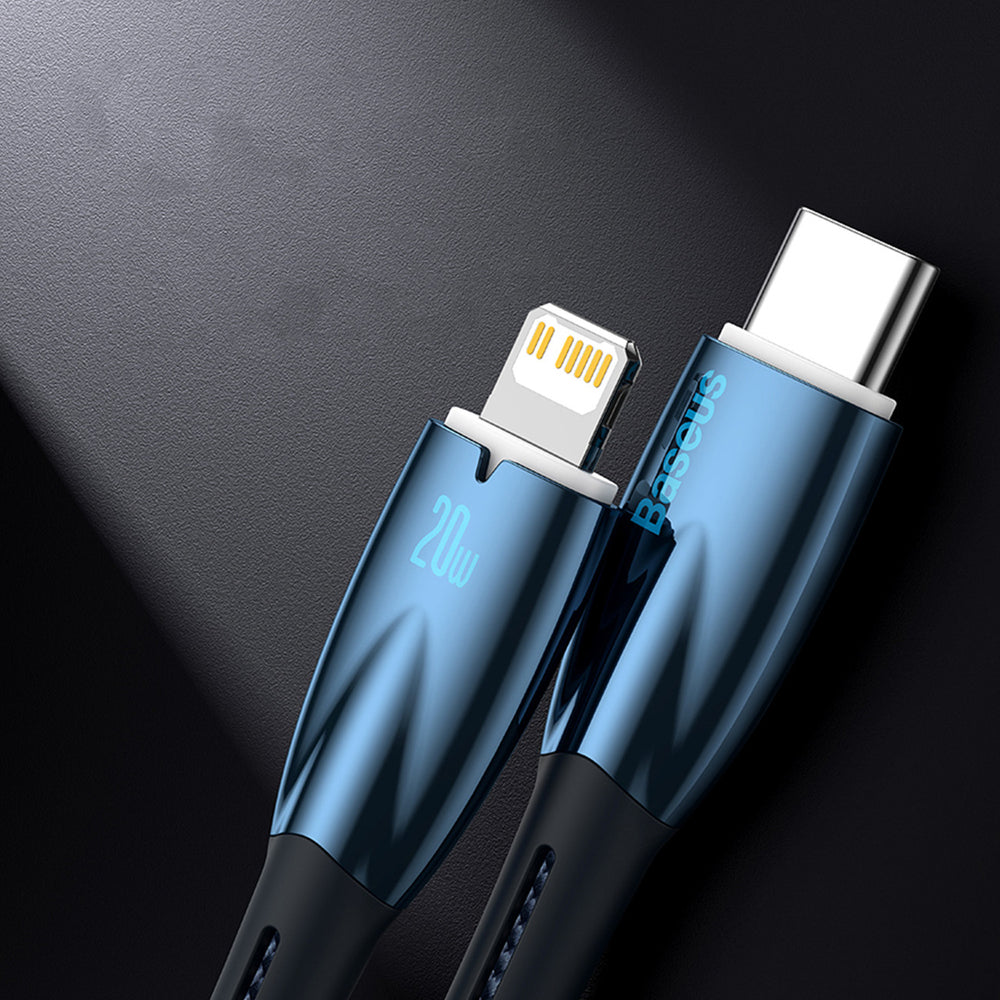 Baseus Glimmer Series Hurtig opladningskabel USB-A - USB-C 100W 480Mbps 2m sort