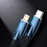 Baseus Glimmer Series Hurtig opladningskabel USB-A - USB-C 100W 480Mbps 2m sort
