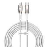 Baseus CADH000802 USB-C - USB-C PD-kabel 100W 5A 480Mb/s 2m - hvid