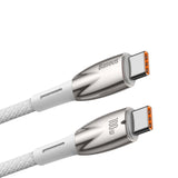 Baseus CADH000802 USB-C - USB-C PD-kabel 100W 5A 480Mb/s 2m - hvid