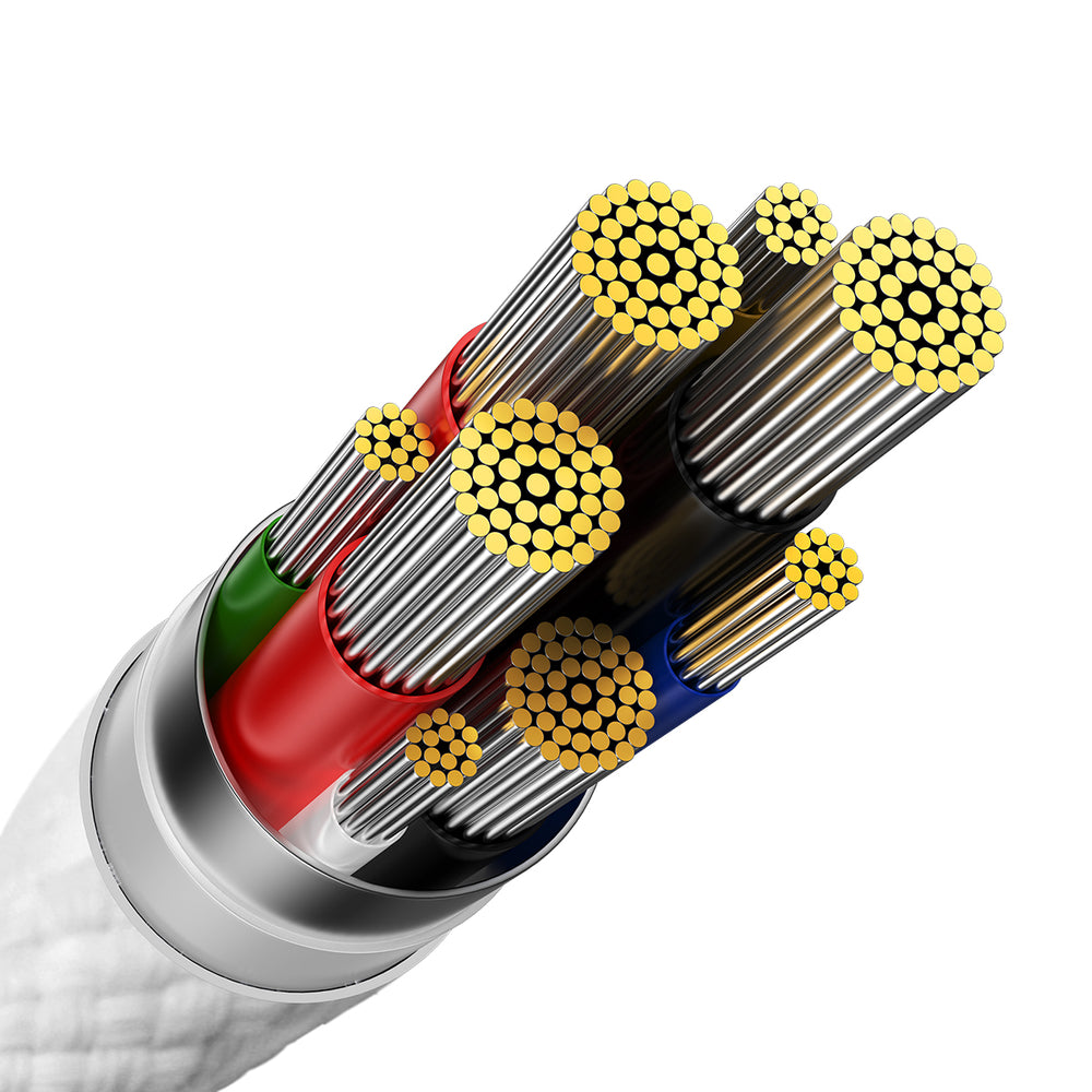 Baseus CADH000802 USB-C - USB-C PD-kabel 100W 5A 480Mb/s 2m - hvid