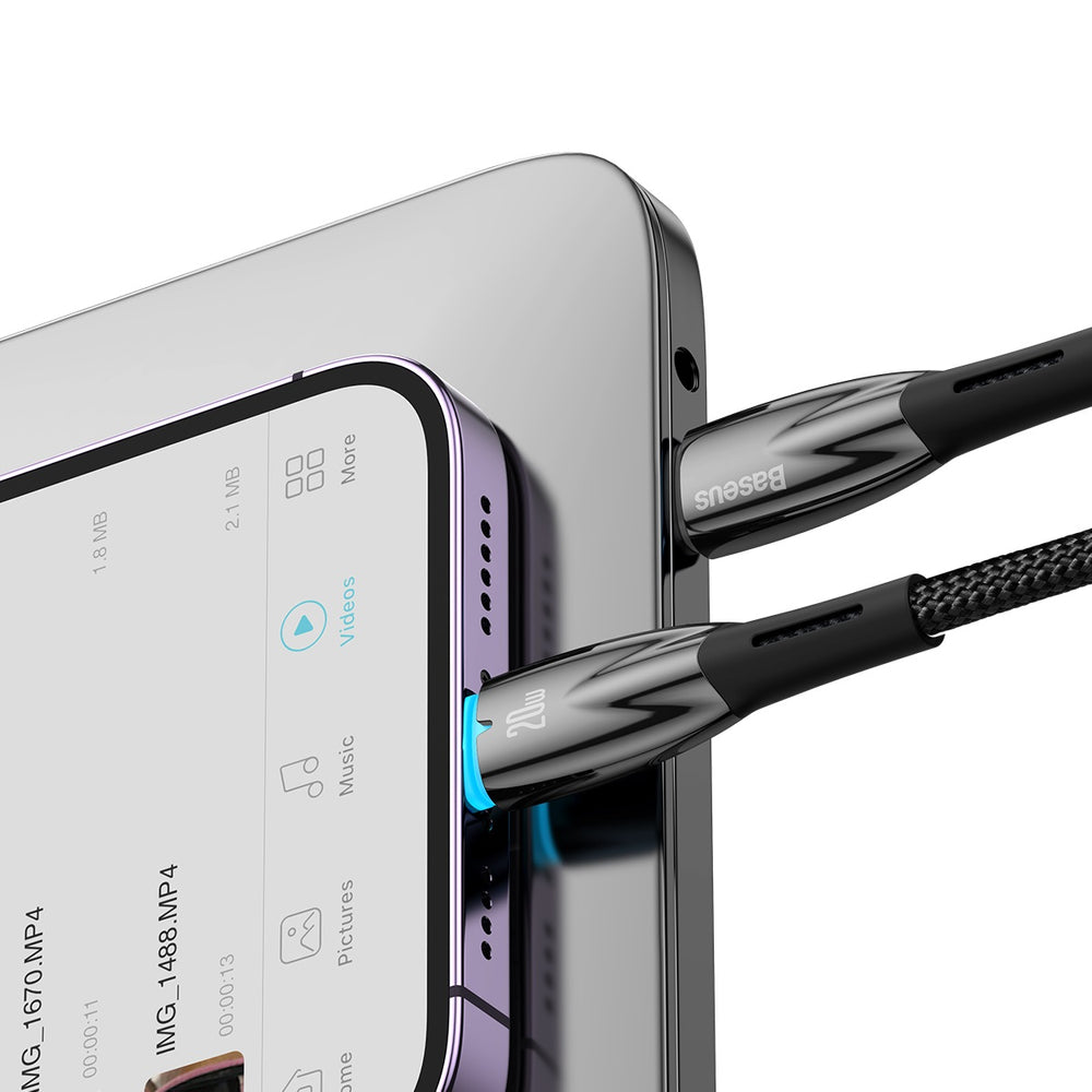 Baseus CADH000101 Lightning - USB-C PD kabel 20W 480Mb/s 2m - sort