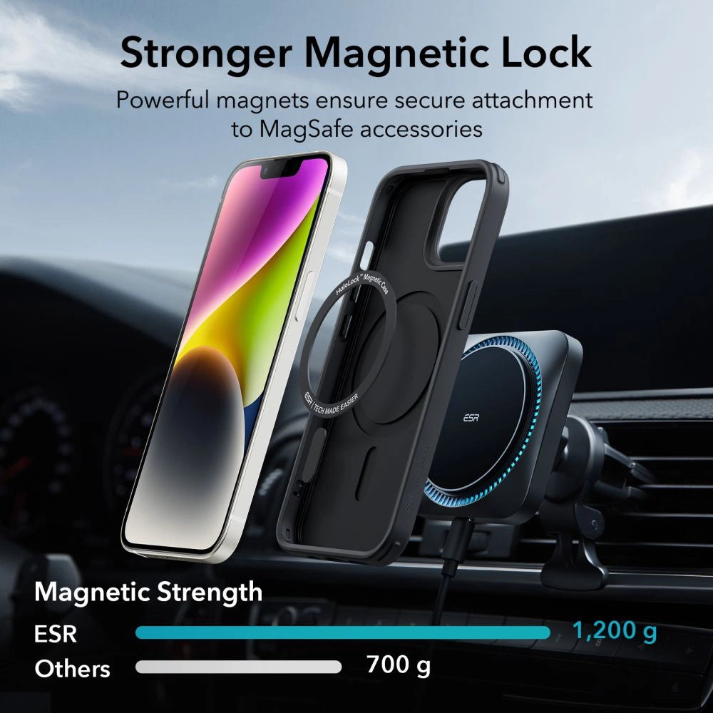 ESR Classic Hybrid Halolock MagSafe iPhone 14 Plus-kasse - sort