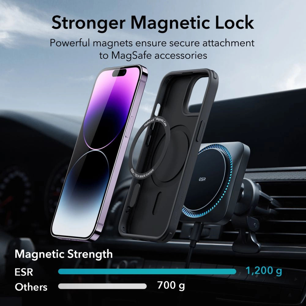 ESR Classic Hybrid Halolock MagSafe Case til iPhone 14 Pro Max - sort