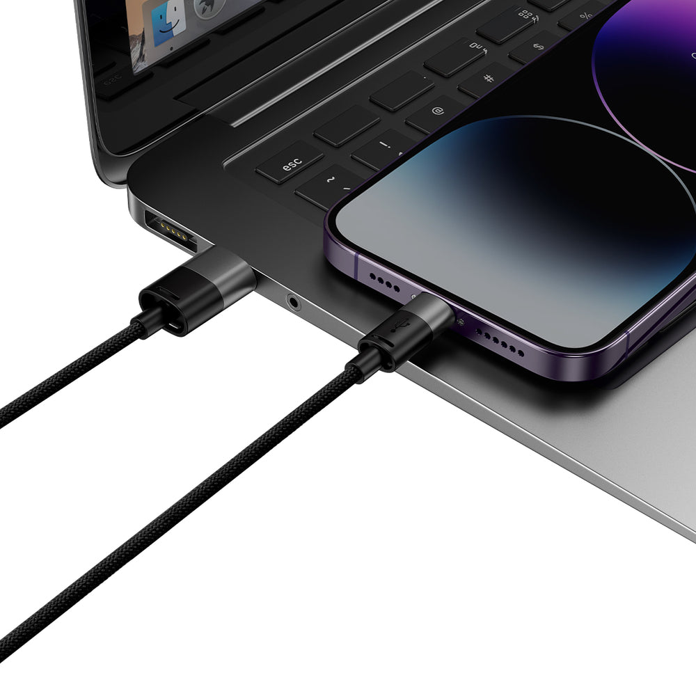 3in1 USB - micro USB / Lightning / USB C 3.5A 1.2m kabel Baseus StarSpeed - sort
