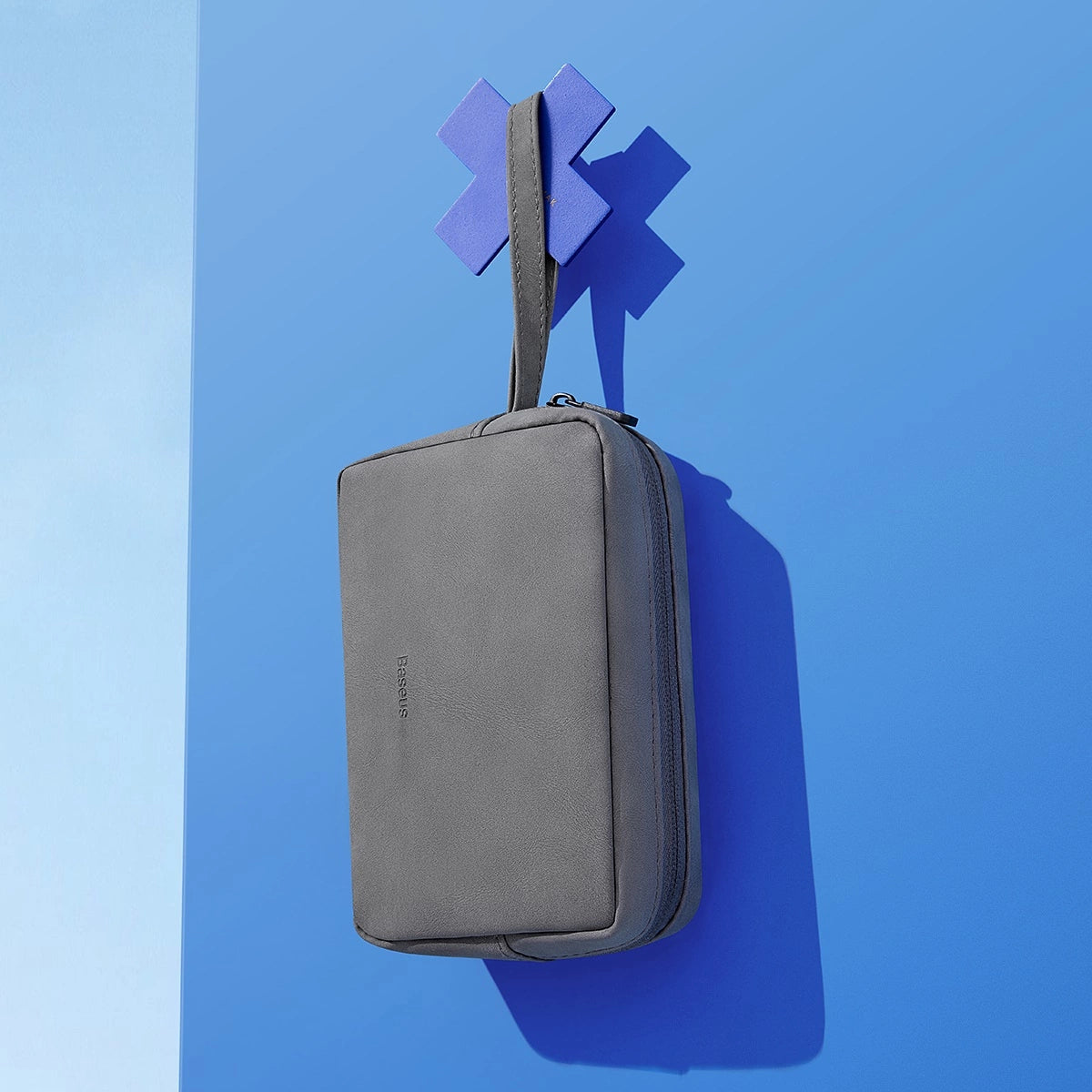 Baseus EasyJourney-serien lille rejsepose telefonpose, hovedtelefoner og andre små genstande grå