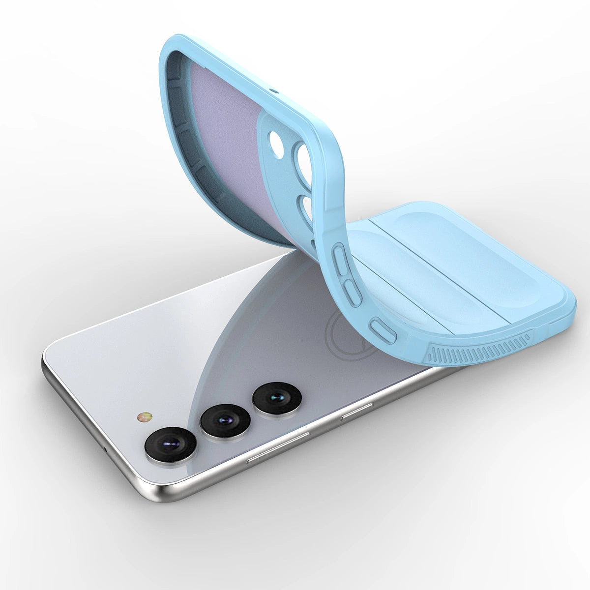 Magic Shield Case til Samsung Galaxy S23+ fleksibelt pansret cover lysblå