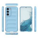 Magic Shield Case til Samsung Galaxy S23+ fleksibelt pansret cover lysblå