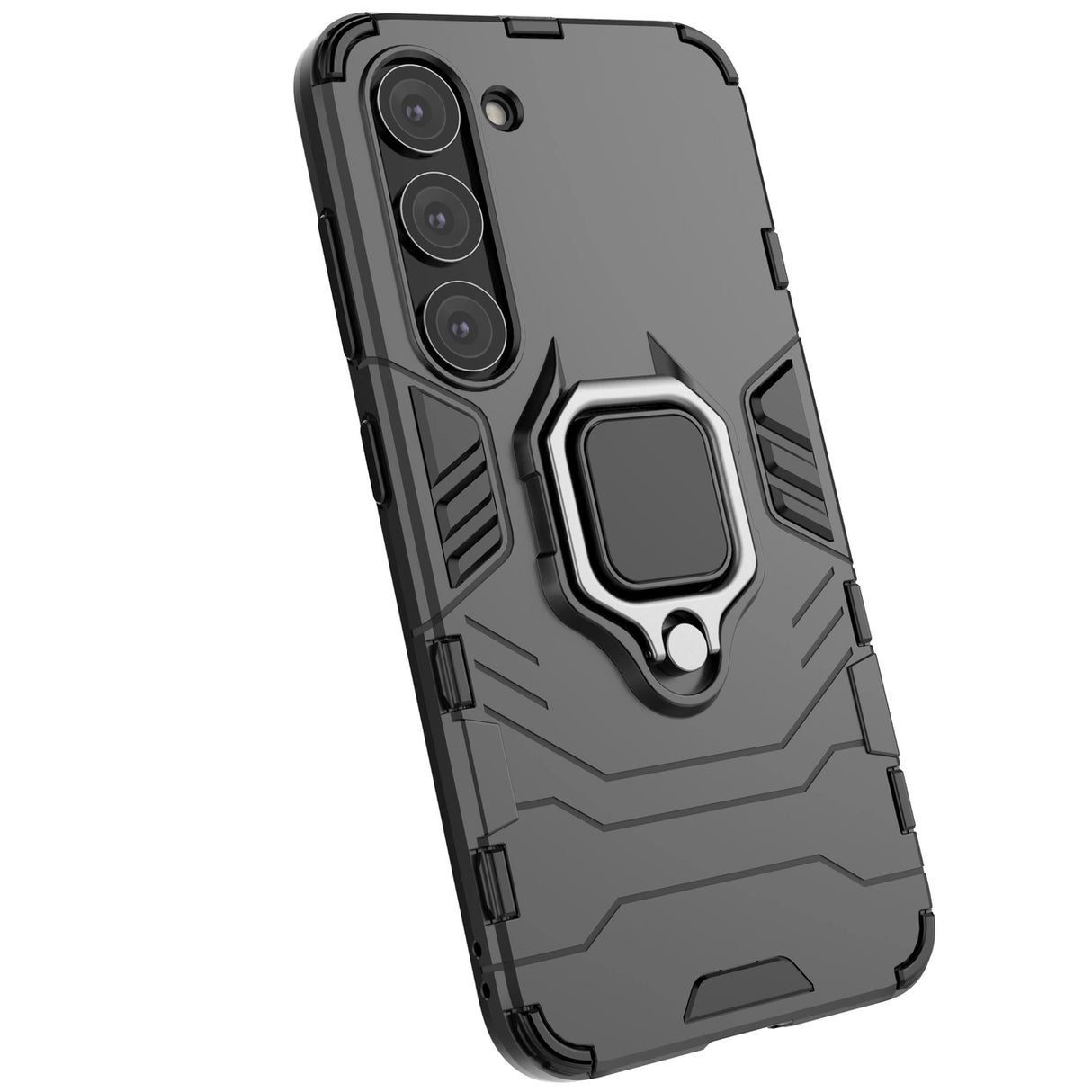 Ring Armor case til Samsung Galaxy S23 pansret cover magnetisk holder ring sort