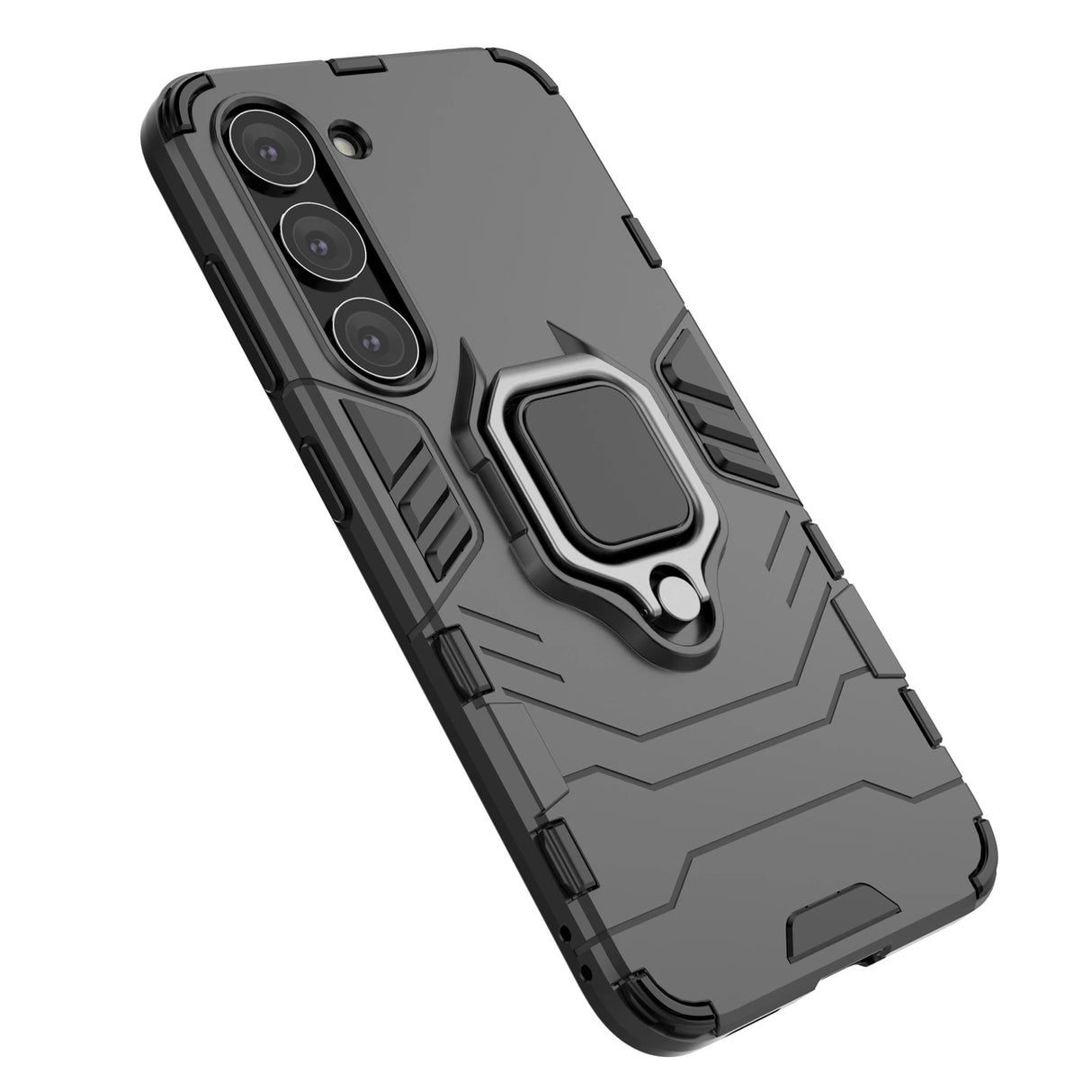 Ring Armor case til Samsung Galaxy S23 pansret cover magnetisk holder ring sort