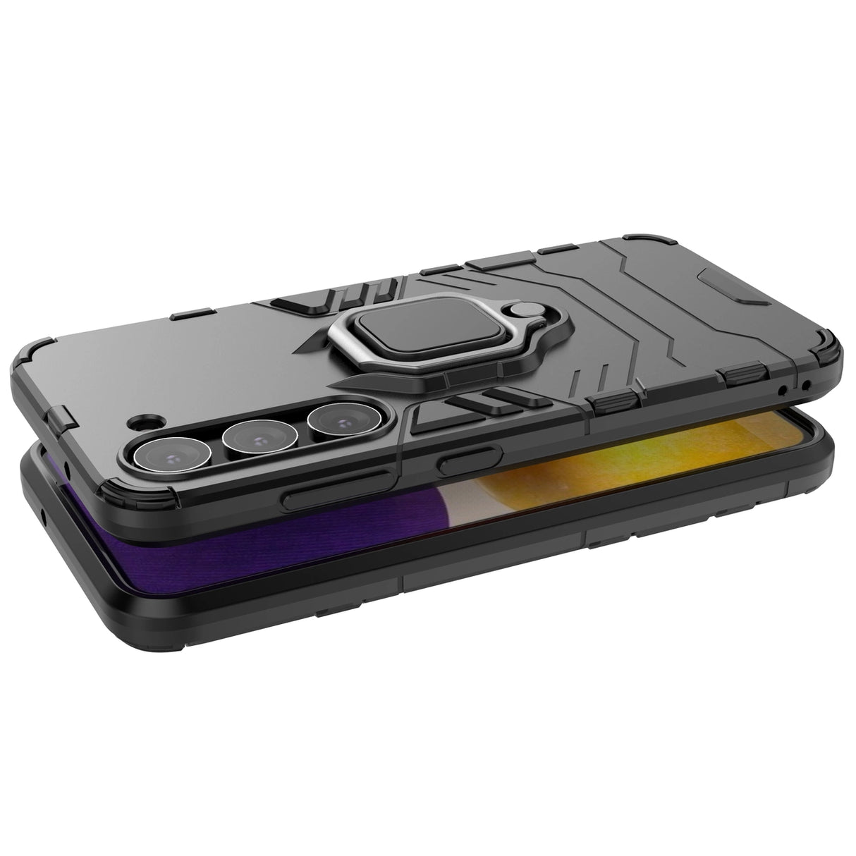 Ring Armor case til Samsung Galaxy S23 pansret cover magnetisk holder ring sort
