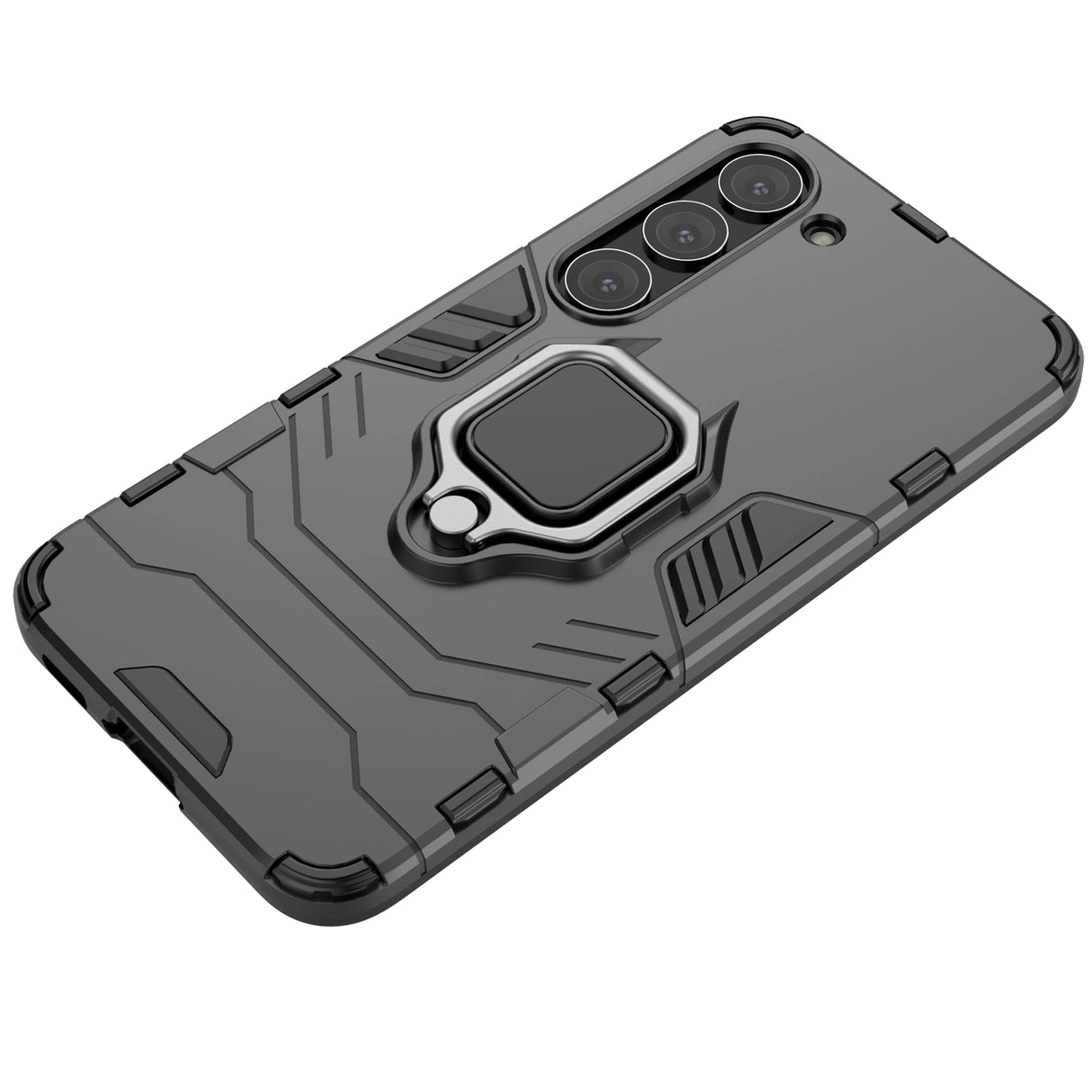 Ring Armor case til Samsung Galaxy S23 pansret cover magnetisk holder ring sort