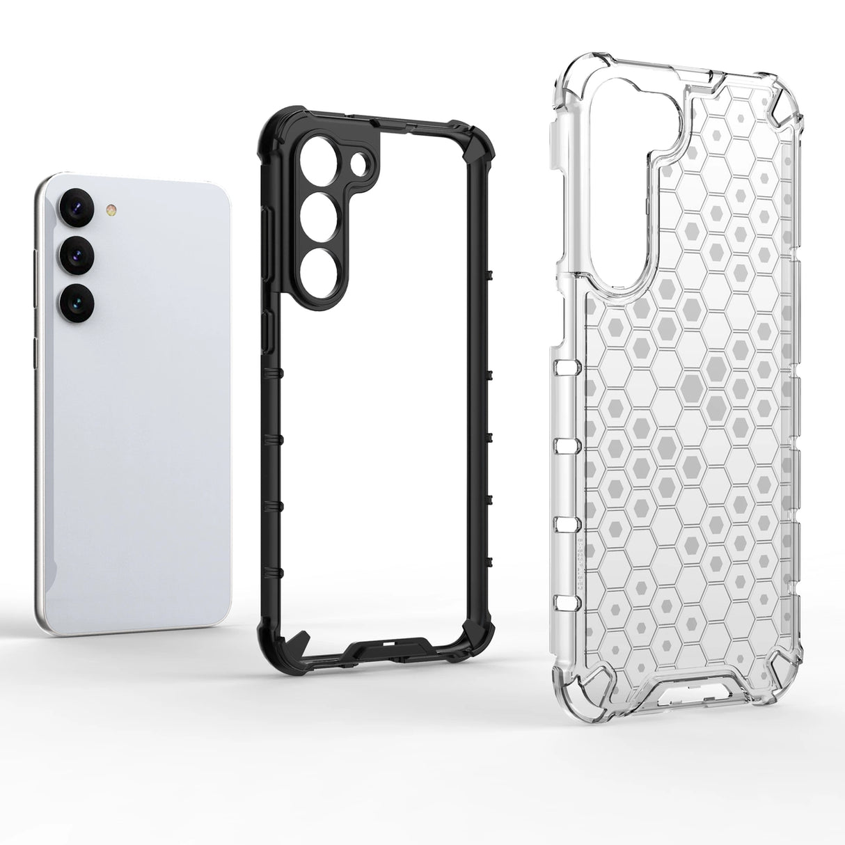 Honeycomb case til Samsung Galaxy S23+ pansret hybrid cover blå