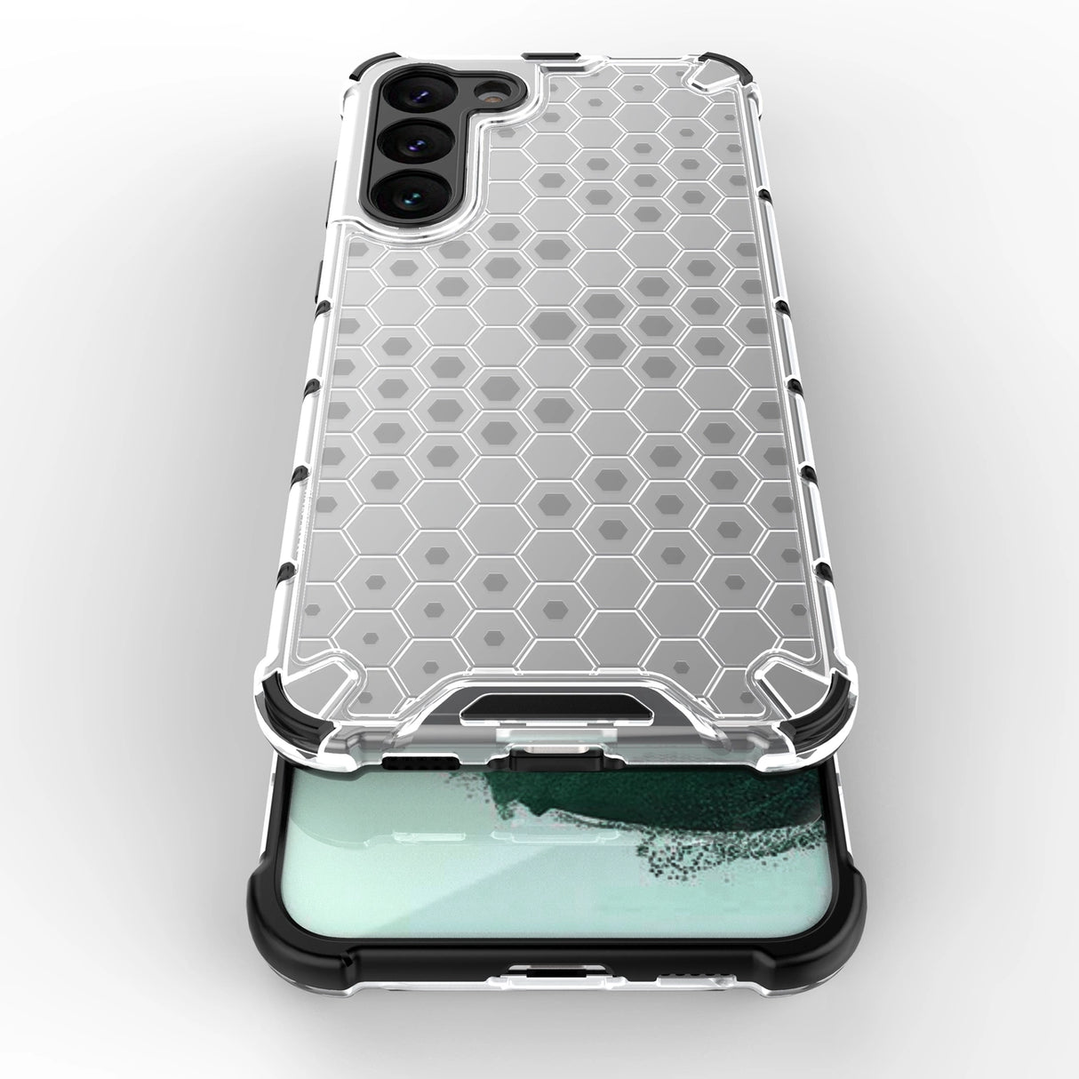 Honeycomb case til Samsung Galaxy S23+ pansret hybrid cover gennemsigtigt
