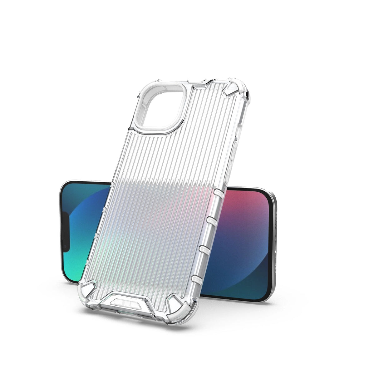 Ombre Protect Case til iPhone 13 lyserød og blå pansret sag