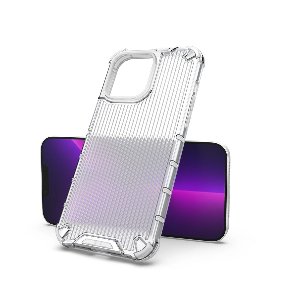 Ombre Protect Case for iPhone 13 Pro Max lyserød og blå pansret sag